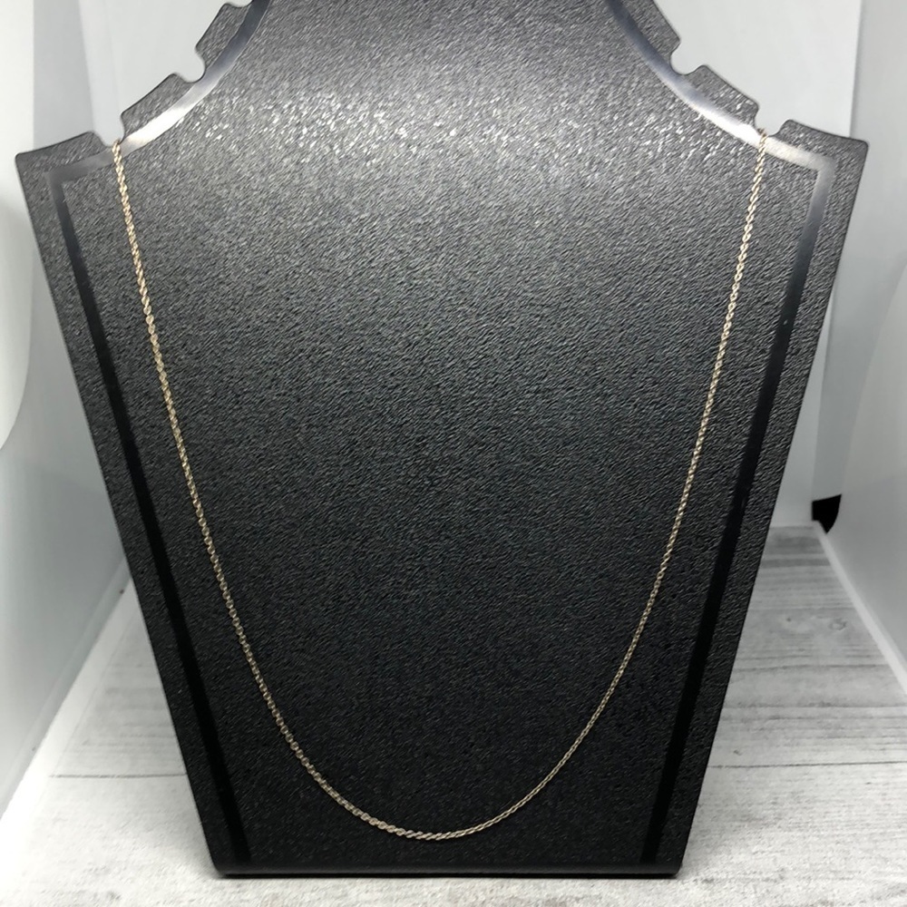 Solid sterling silver CW Italy dainty chain necklace.